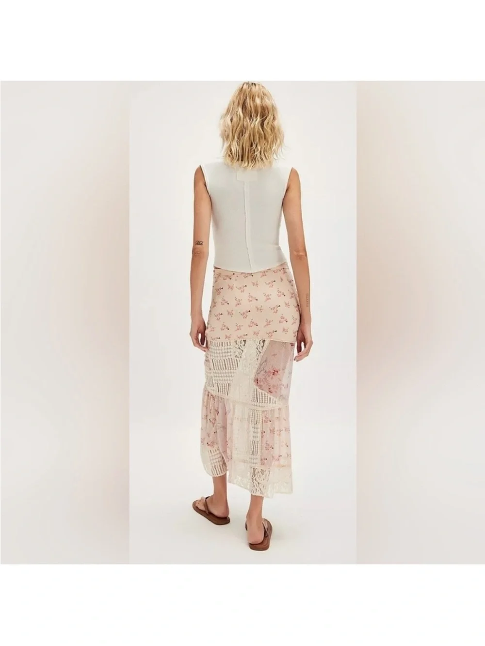 NWOT Free People Daniela Lace Maxi Skirt size L